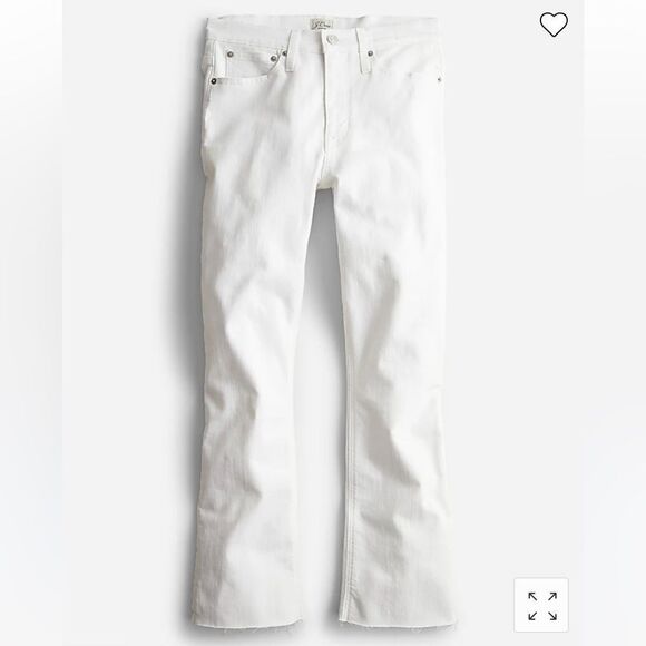 9" Billie demi-boot crop jean in white - Picture 1 of 4